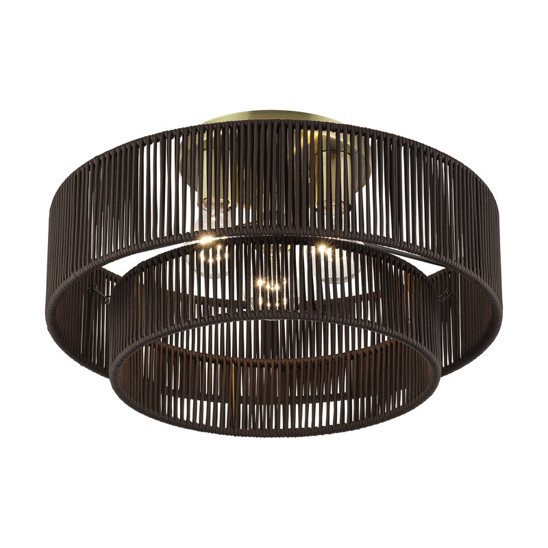 Laiton antique Acordia, Laiton antique, Brun, H 10 po x l 18 po x P 18 po