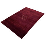 Canvello Hand Made Red Modern All Over Indo Gabbeh Rug - 4'7'' X 6'7''