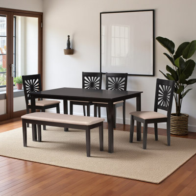 Marley 6-Piece Dining Set in Fabric Finish
