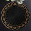 Ensemble de napperon noir perlé rond avec une élégante bordure dorée entrelacée pour table de salle à manger et décoration de Noël