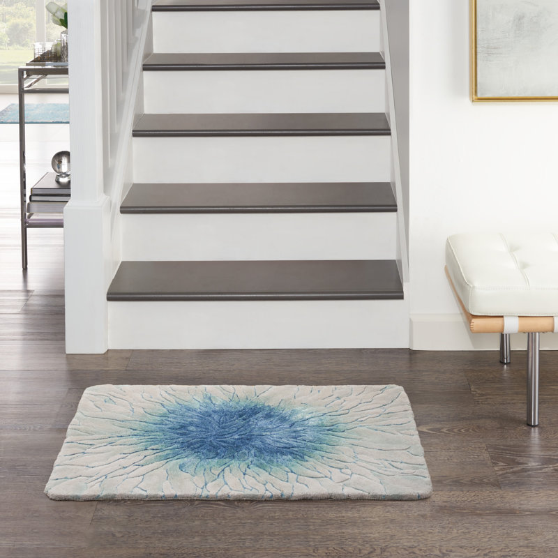 Tapis intérieur bleu Nourison Prismatic, Rectangle 2 pi x 3 pi