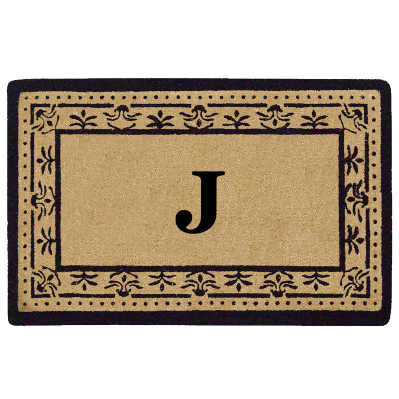Tapis de porte d'extérieur robuste Blanquilla Corinthian, l 22 po x L 36 po, J