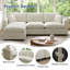 Canapé modulaire Cloud Couch, canapé modulaire convertible à siège profond pour le salon, canapé modulaire rembourré en duvet moelleux avec repose-pieds mobile-356463940-354315963