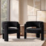 Fauteuil d'appoint rembourré en velours de 33 po de largeur