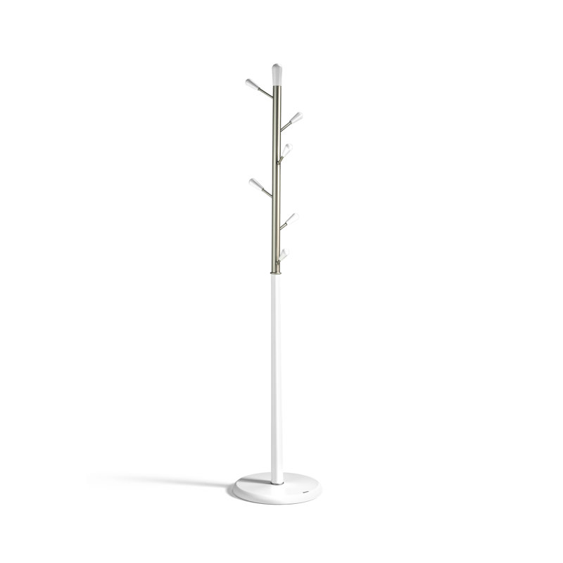 Beehler Freestanding 6 - Hook Coat Rack, White