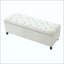Banc repose-pieds avec rangement, surface bouclée, pieds en bois d'hévéa, capacité de 300 lb-1330924190
