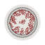 Christmas Berries Vegan Leather Round Pebble Placemat-535729861