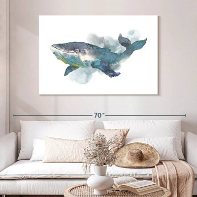 Baleine à l'aquarelle