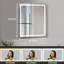 Miroir de salle de bain 24 po x 32 po à DEL avec éclairage avant et rétroéclairé, antibuée, intensité variable, verre trempé-1536263914