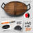 Nutrichef 14'' Non-Stick Cast Iron Wok with Lid