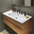 Ancillary 3-Hole 36 in. W x 18.25 in. D Classic Contemporary Rectangular Glossy Ceramic Single Sink Basin Bathroom Vanity Top, White Marble Effect-105702774