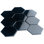 Metro Super 4" Hex Glossy Black 10" x 11-1/2" Porcelain Mosaic Tile