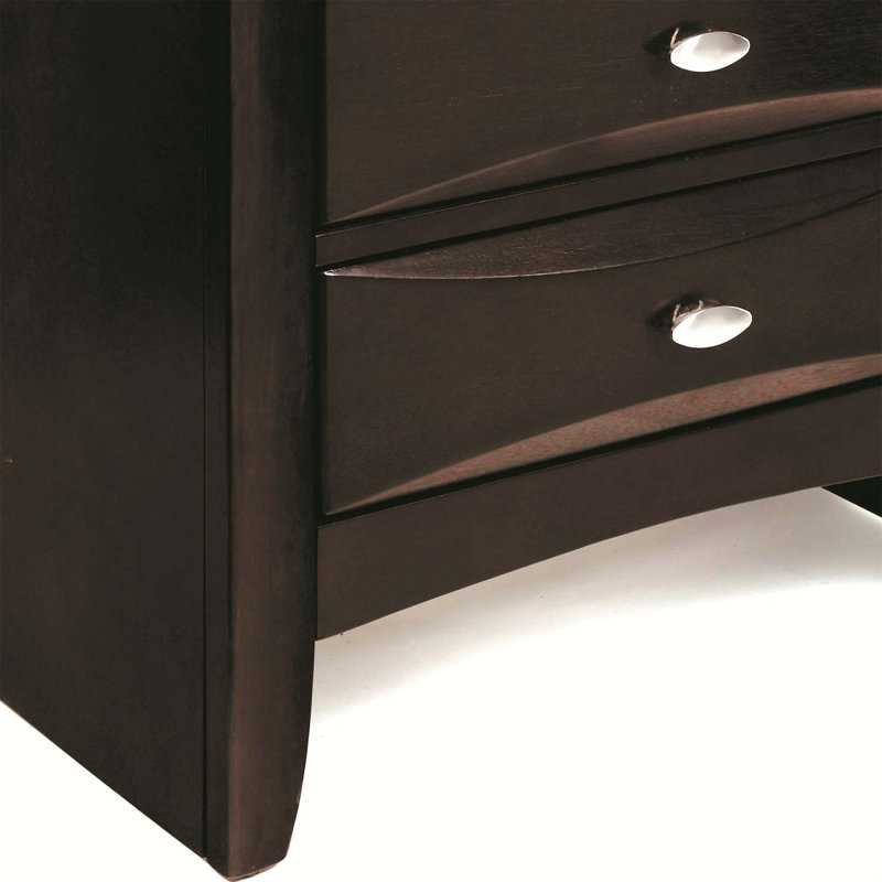 Table de chevet à 2 tiroirs avec rangement spacieux et plateau supérieur, parfait pour les articles de chevet élégants et organisés.