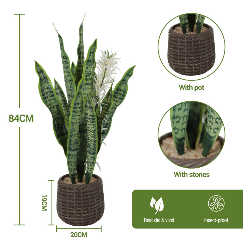 Faux Plant, 20.2cm H x 20cm W x 73cm D