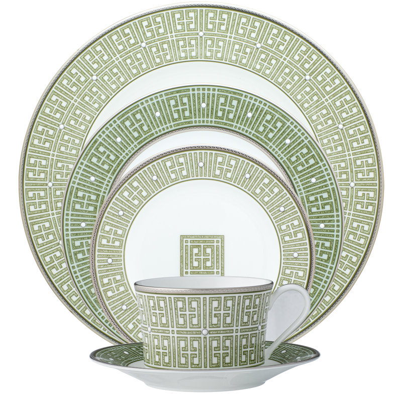 Noritake Infinity 5-Piece Place Setting, Service For 1, Green Platinum