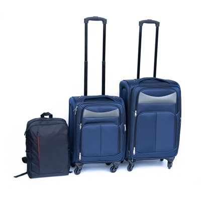 (20+24) Travel case two-piece suitcase set Oxford trolley case without password lock universal wheel + Oxford cloth backpack