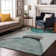 Premium Machine Washable Cerrito Amf547 Teal Rug