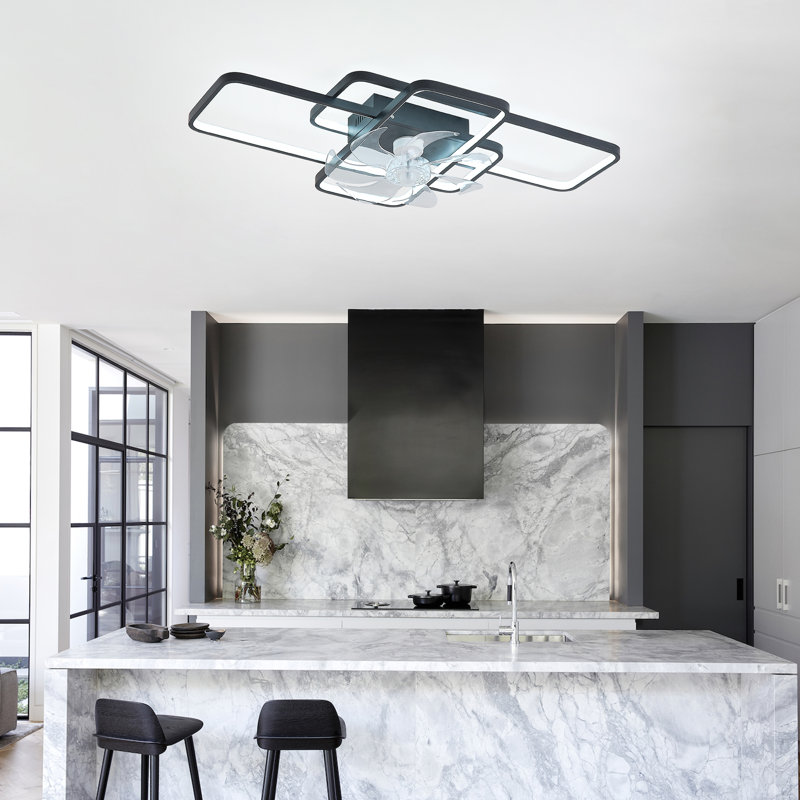40.5" 6-Speed Reversible Ceiling Fan with Dimmable LED, Remote/App Control