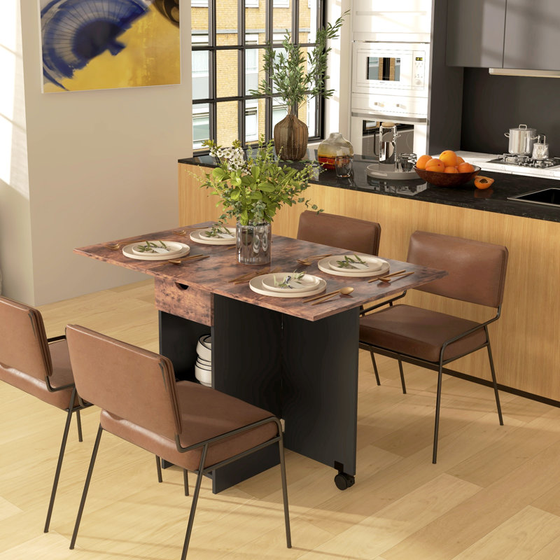 Airial Rectangular 47.2'' L x 28.3'' W, Walnut, Black