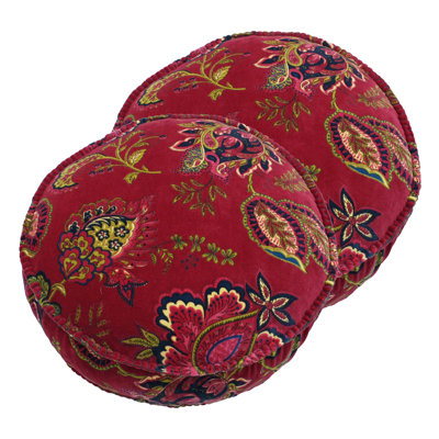Square Floral Circular Throw Cushion