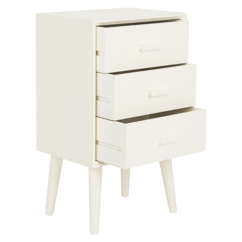 Élégante commode d'appoint Coulanges, Blanc rétro