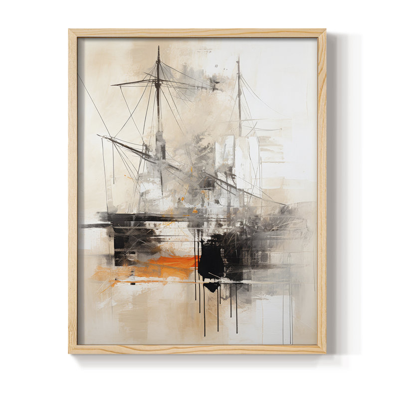 NAUTICAL Series CCCLXXIII Framed Print - Solid Wood, H 21 po x l 17 po