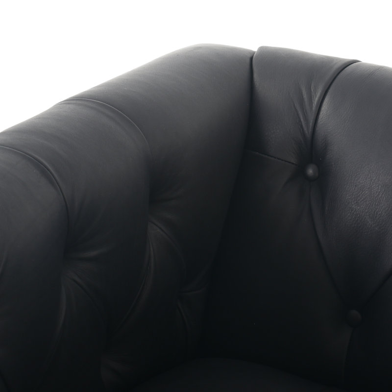 Maxx Swivel Chair, Heirloom Black Leather
