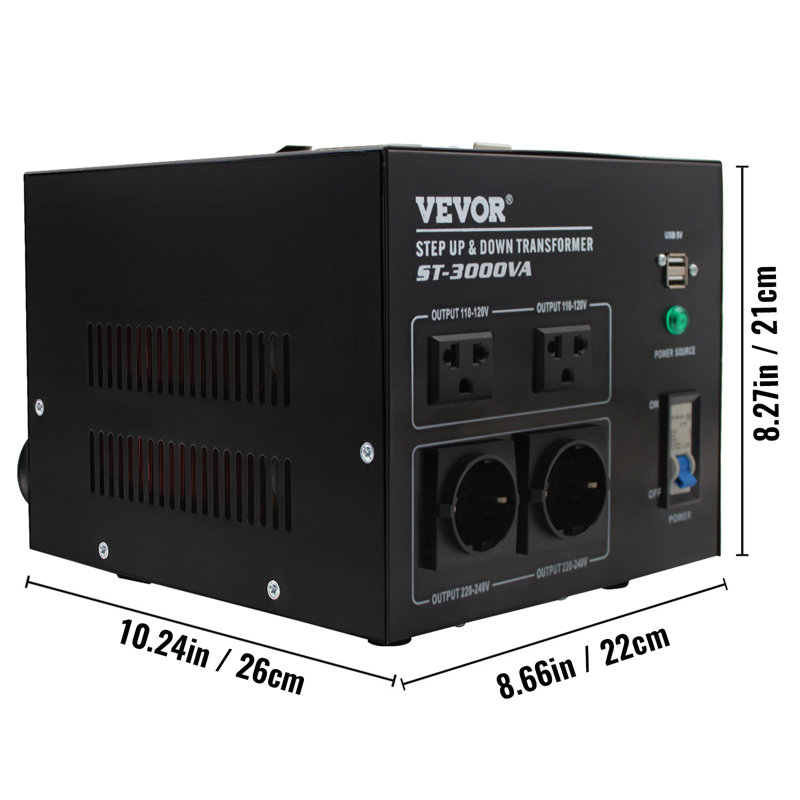 Convertisseur de tension Step Up Down Transformer 3000W 240V-110V 110V-240V US-UK