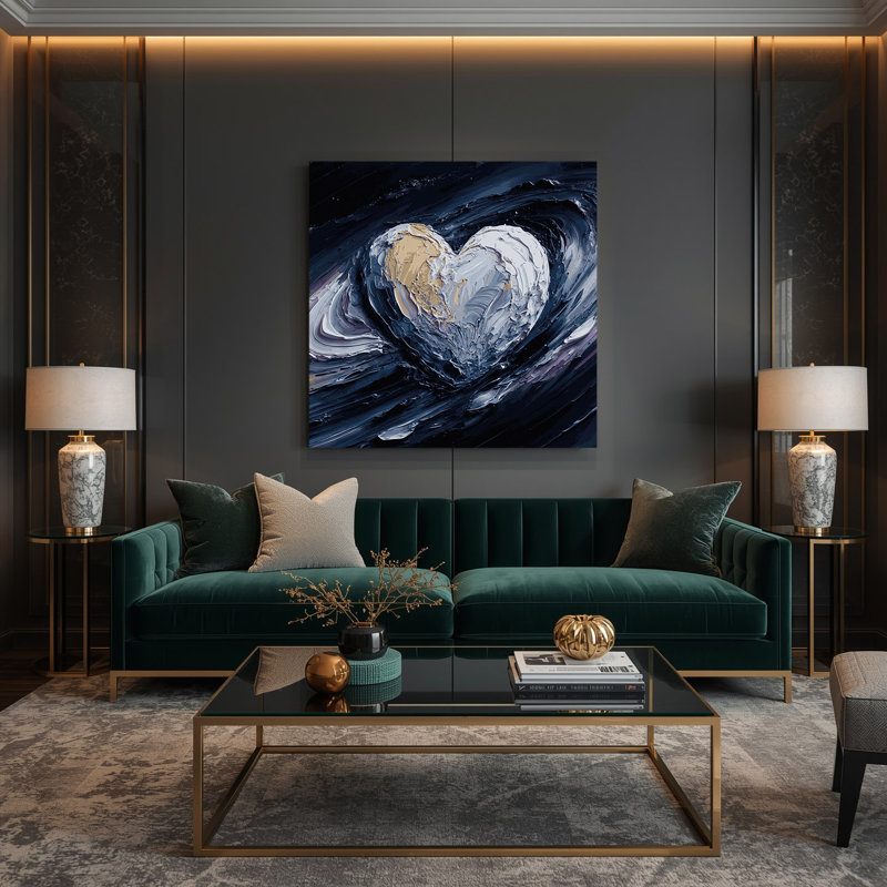 Art sur toile gris "Space Pluto", H 12 po x l 12 po