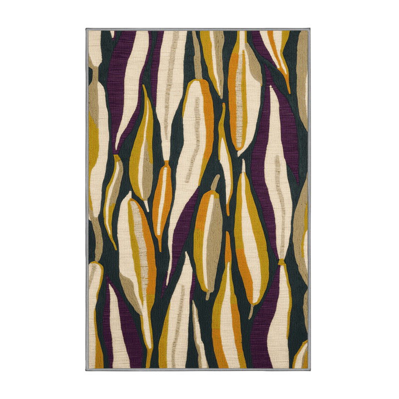Washable Arracacha Vegetables Area Rug, Rectangle 4' x 6'
