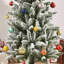 Arbre de Noël artificiel pin illuminé enneigé 6 pi avec branches réalistes et 394 pointes-1236816189