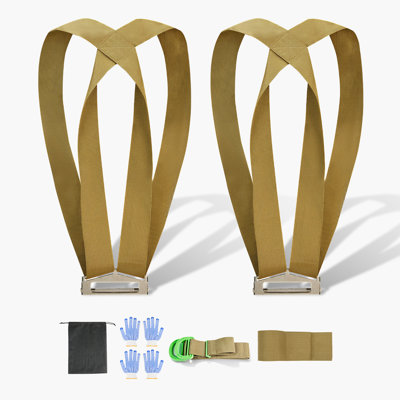 Sangles mobiles, système de levage et de déplacement pour 2 personnes avec 2 sangles de harnais, 1 sangle porteuse et 1 sangle portative, sangles d'épaule de levage réglables