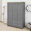 Armoire de rangement à porte avec armoires et tringles de suspension