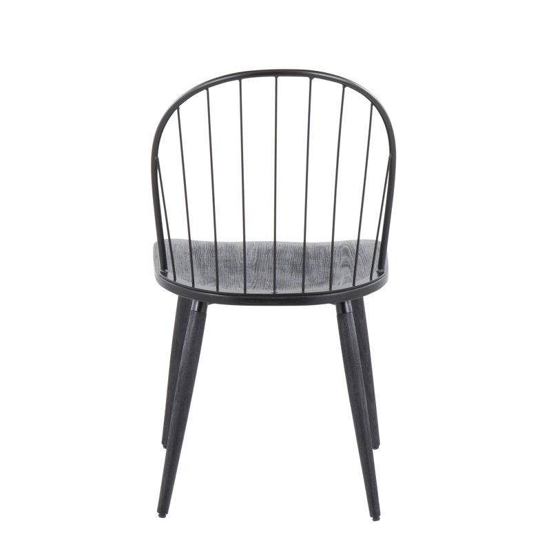Chaise d'appoint à dossier Novalee Windsor, Noir
