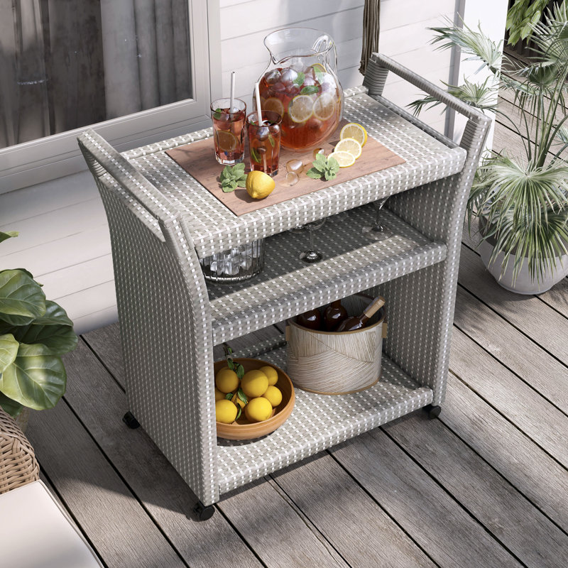 Ursus Metal Bar Cart, Grey