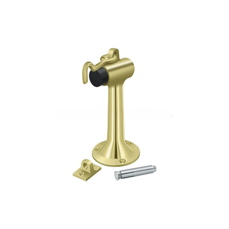 Door Stop, Polished Brass