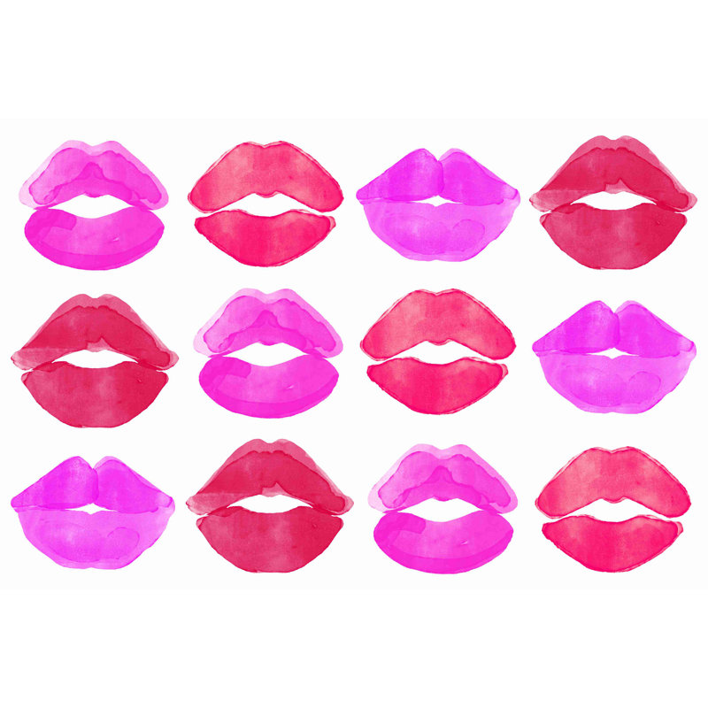 " Rows Of Lips ", 8" H x 12" W