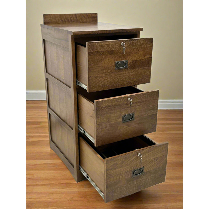 Foundry Select Mission Solid Oak 3 Drawer File Cabinet | Wayfair