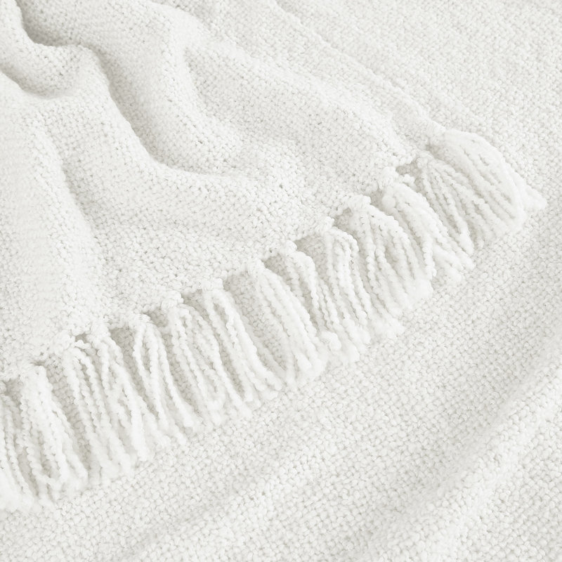 Brooklyn Loom Chunky Boucle 50x70 Throw, White