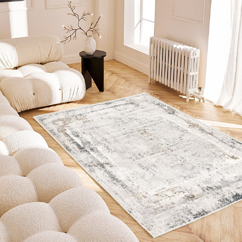 Tapis gris / beige Remington, Rectangle 5 pi 3 po x 7 pi 7 po