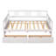 Lit de jour double en bois avec deux tiroirs, structure en pin durable et conception multifonctionnelle pour une utilisation efficace de l'espace-410021579