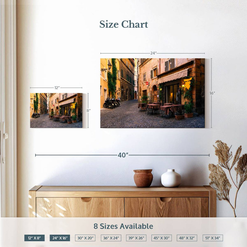 Sirci, rue historique de Rome, H 16 po x l 24 po