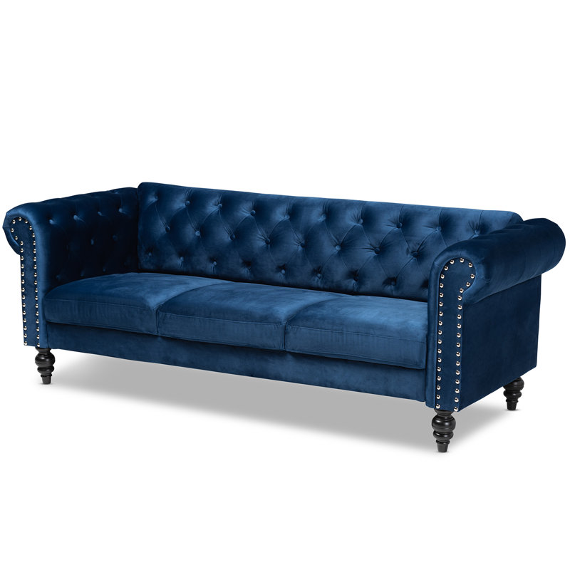 Gabrianna Upholstered 83.07'' Sofa, Navy