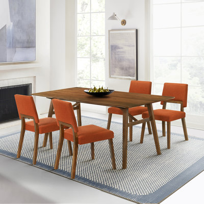 Chaises de salle à manger sans accoudoirs avec dossier rembourré Jeiren