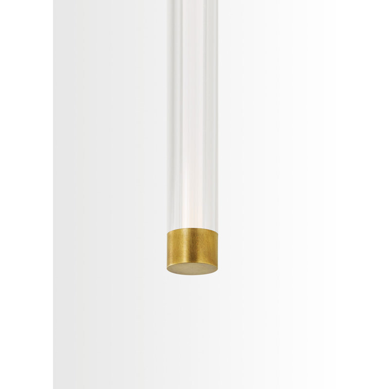 Phobos 2 - Light LED Armed Sconce, Natural Brass