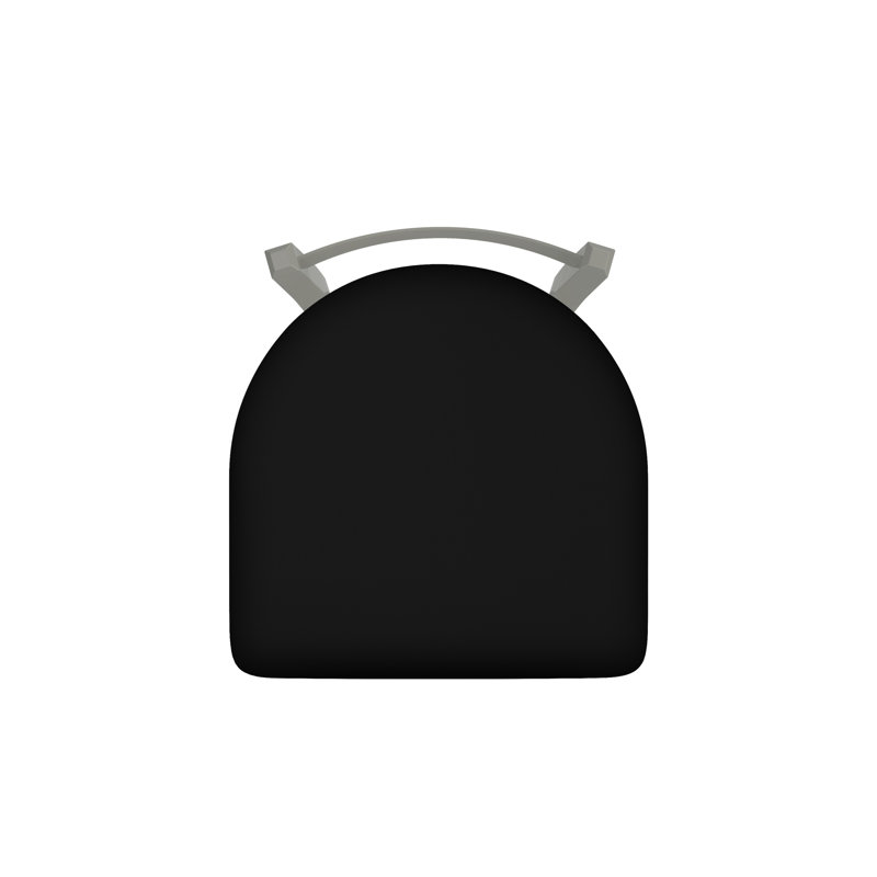 Tabouret de bar 821 Catalina, Vinyle noir, Nickel anodisé, Tabouret de comptoir (assise de 25 po de hauteur)