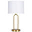  Lampe de table Isla avec abat-jour en lin blanc-1572537148