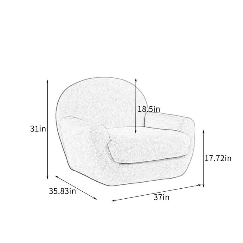 Chaise de loisirs crémeuse simple avec un grand confort., Mauve
