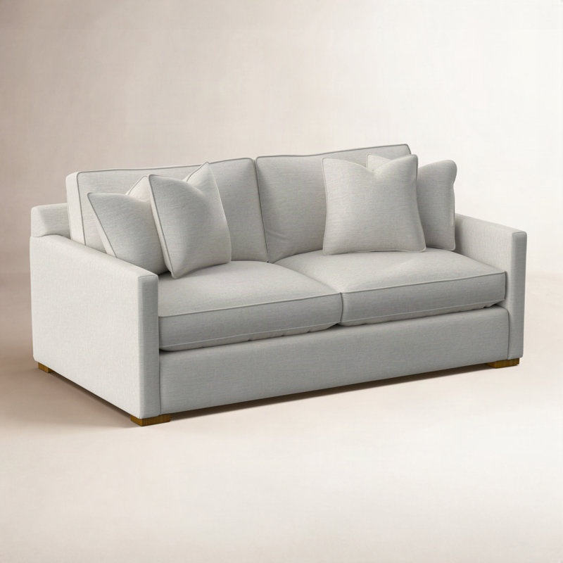 Bel-Air 79'' Upholstered Sofa, Brown Geometric, 0456-33, Havana