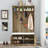Erselle Hall Tree 41.5'' Wide with Bench and Shoe Storage-1146180298